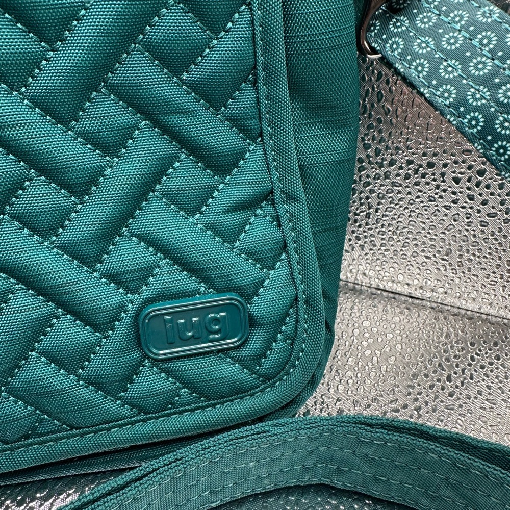 Lug teal crossbody purse w/ rfid and two straps - Picture 3 of 7